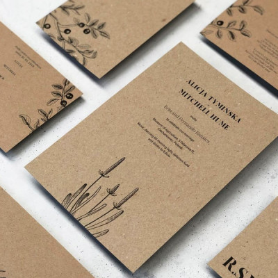 Rustic invitation suite