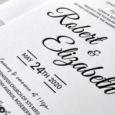 Letterpress invite