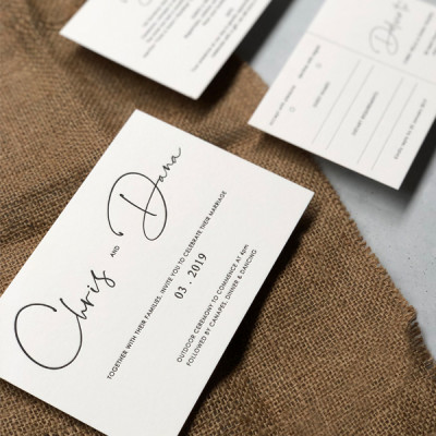 Letterpress wedding set