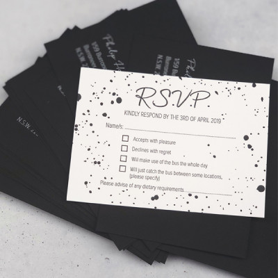 Letterpress RSVP card