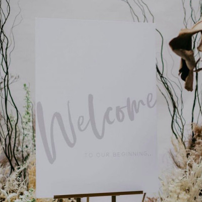 Foam core welcome sign