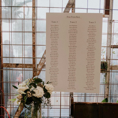 Hanging seating plan