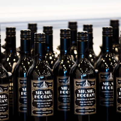Wedding wine bottle labels