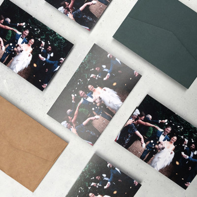 Wedding thank you postcards