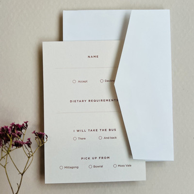 Wedding RSVP card