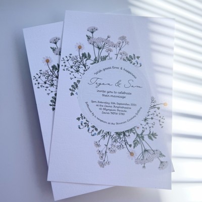 Floral wedding invitation